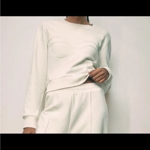 Zara corset sweatshirt small